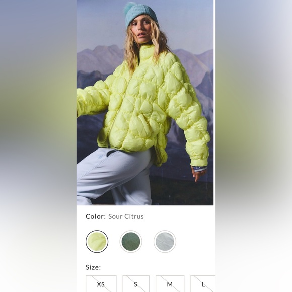 Free People Scrunchy Glossy Pippa Packable Puffer Jacket Size Small NWT - Picture 4 of 12